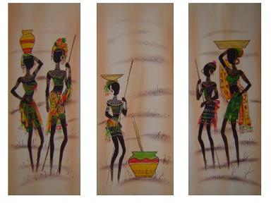 Dafen Oil Painting on canvas Africa girl -set214